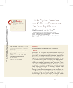 Life is Physics - Nigel Goldenfeld - University of Illinois Urbana