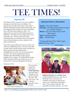 October 2016 - St Paul Golf