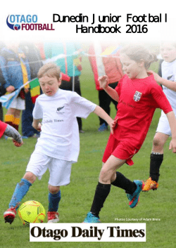 Dunedin Junior Football Handbook 2016