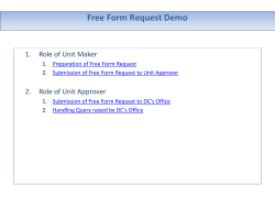 Free Form Request Demo