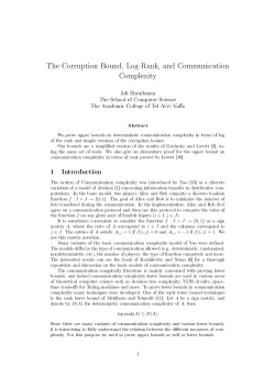 The Corruption Bound, Log-Rank, and Communication Complexity