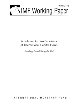 A Solution to Two Paradoxes of International Capital Flows