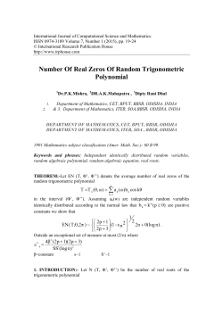 Number Of Real Zeros Of Random Trigonometric Polynomial