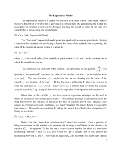 The Exponential Model