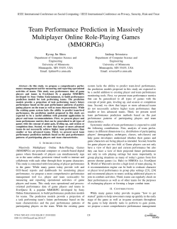 Team Performance Prediction in Massively