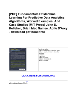 Algorithms, Worked Examples, And Case Studies