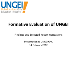 UNGEI Evaluation Presentation