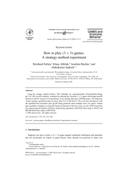 How to play (3 &times; 3 )-games. A strategy method