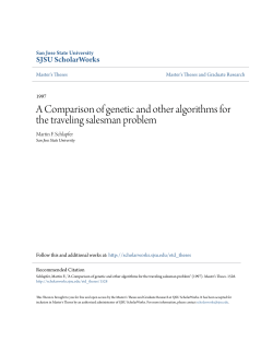 A Comparison of genetic and other algorithms for the traveling