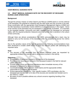 Draft MEDICAL GUIDANCE NOTE Recovery of Deceased