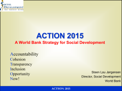 Social Development Strategy: Key Messages
