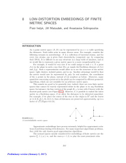 8 LOW-DISTORTION EMBEDDINGS OF FINITE METRIC SPACES
