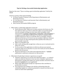 Tips for Writing a Successful Scholarship Application Based on the