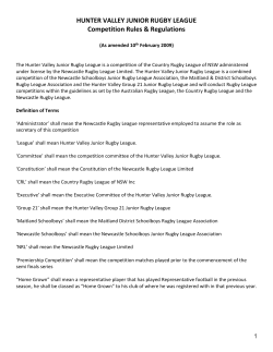 hunter valley junior rugby league