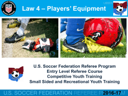 Law 4 &ndash; Players` Equipment