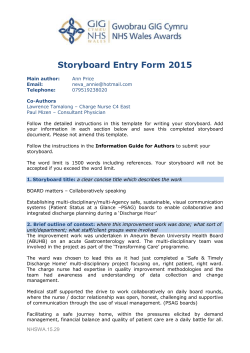 Storyboard Entry Form 2015 Main author: Ann Price Email