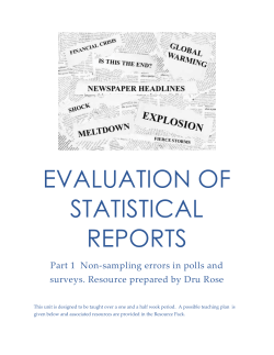 evaluation of statistical reports