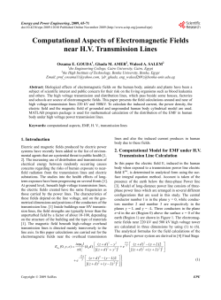 Computational Aspects of Electromagnetic Fields near H.V.