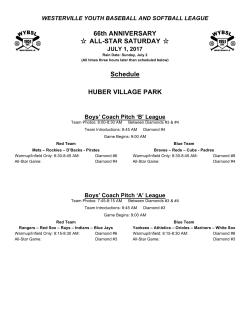 66th ANNIVERSARY ALL-STAR SATURDAY Schedule