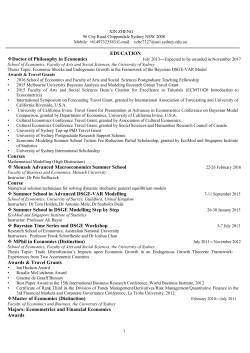 EDUCATION Doctor of Philosophy in Economics Courses Monash