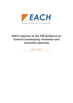EACH Response to CCP resolution guidance consultation 2017