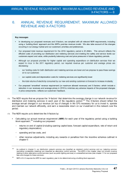 6. annual revenue requirement, maximum allowed