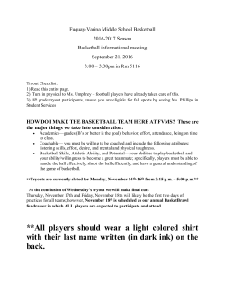 players should wear a light colored shirt with their last name written