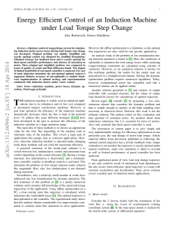 Energy Efficient Control of an Induction Machine under Load
