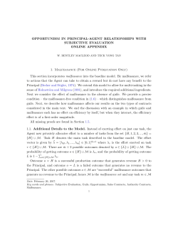 Opportunism in Principal-Agent Relationships with Subjective