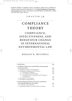 compliance theory - Ronald B. Mitchell`s