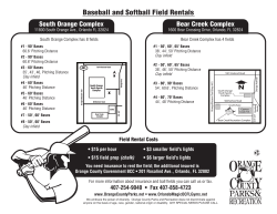 Baseball and Softball Field Rentals
