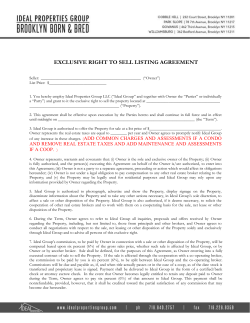 exclusive right to sell listing agreement