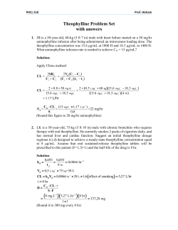 PHCL 510 - Theophylline Problem Set with answers