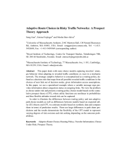Adaptive Route Choices in Risky Traffic Networks: A Prospect