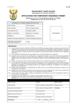 Application for temporary residence permit BI-1738