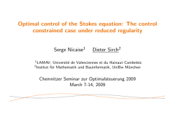 Optimal control of the Stokes equation: The control constrained case