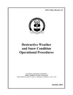 Destructive Weather and Snow Condition Operational Procedures