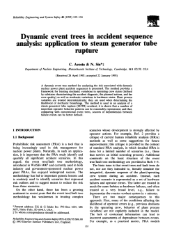 Dynamic event trees in accident sequence analysis: application to