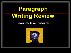 Paragraph Writing