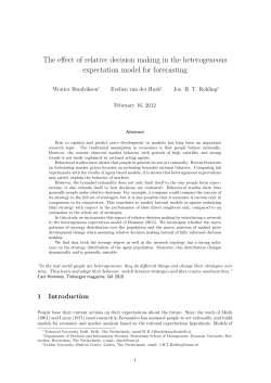 The effect of relative decision making in the heterogeneous