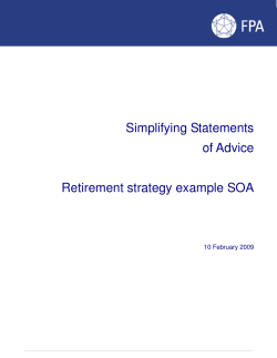 Simplifying Statements of Advice Retirement strategy example SOA