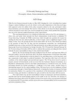 US Security Strategy and Iraq