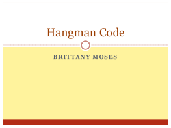 Hangman Code