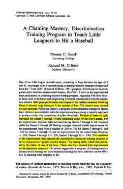 A Chaining-Mastery, Discrimination Training Program to Teach Little