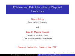Efficient and Fair Allocation of Disputed Properties