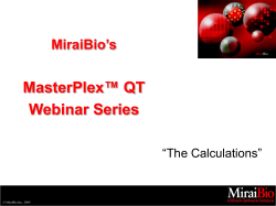 MasterPlex QT 2.0 Advance Topics
