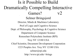 Is it Possible to Build Dramatically Compelling Digital Entertainment?