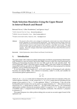 Node Selection Heuristics Using the Upper Bound in