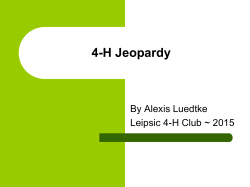 4-H Jeopardy