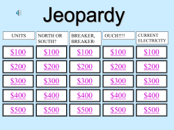 Electricity Jeopardy